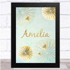 Golden Circle Fade Any Name Personalized Wall Art Print