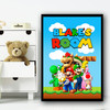 Mario Characters Any Name Personalized Wall Art Print