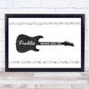 Music Notes Chalk Electric Guitar Any Birth Date Personalized Wall Art Print