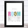 Room colorful Leopard Any Name Personalized Wall Art Print