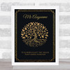 Teachers Plant The Seeds Beautiful Gold Tree Personalized Wall Art Print