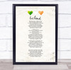 Ireland Vintage Style Watercolour Hearts National Anthem & Music Wall Art Print