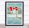 Beautiful Mountains 1 July Canada Day Wall Art Print