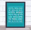 Scots Wha Hae Scotland Funky Lyrics Wall Art Print