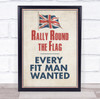 Rally Round The Flag Vintage Poster Wall Art Print