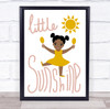 Little Miss Sunshine Yellow Dress Wall Art Print