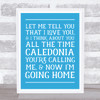 Caledonia Lyrics Funky Scotland Wall Art Print