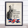 Rule Britannia Soldier Trident Wall Art Print