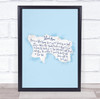 Jersey Blue Watercolour Wall Art Print