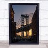 Brooklyn Bridge View New York Iconic Travel Sight Wall Art Print