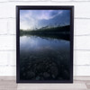 Calm Still Serene Peace Peaceful Mountain Lake Rocks Wall Art Print