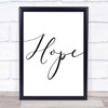 Swirly Hope Quote Wall Art Print