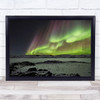 Celestial Night Winter Snow Iceland Aurora Borealis Northern Lights Art Print