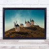 Consuegra Molinos Toledo Donquijote Spain Windmill Power Energy Wall Art Print