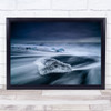 Crystal Ice Iceberg Ocean Waves Jokulsarlon Iceland Beach Seascape Art Print