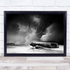 Dakota 1973 Wreck Plane Iceland Beach Winter Vik Snow Wall Art Print