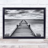 Embarquement Beach Sea Pier Cloud Water Travel France Ocean Wall Art Print