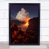 Face of fire Kalapana Lava Flow Hawaii Night Volcanoes Flowing Wall Art Print