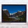 Fall Moonbow Yosemite View Valley Forest Trees Fog Mist Haze Art Print
