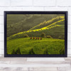 Five Ladies In Rice Fields Green Red China Wall Art Print