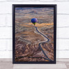 Follow The Path Balloon Hot Air Aerial Road Way Wall Art Print