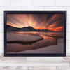Golden Sunset Stream River Water Mountain Norway Sea Wall Art Print