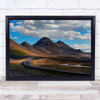 Iceland Landmark Sight Mountain Mountains Road Country Side Wall Art Print