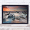 Lagoon Beach Diamond Gem Gems Gemstone Ice Frozen Cold Wall Art Print