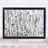 Little Trees Snow Winter Abstract Pattern Tree Graphic Wall Art Print