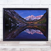 Maroon Bells Twilight Colorado Lake Mountains Mountain Wall Art Print