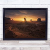 Monument Sunrise Arizona USA Desert Rock Navajo Utah Valley Canyon Art Print