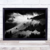 Morning Fog Monochrome Mountain Grossarl Austria Mist Haze Slope Wall Art Print
