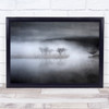 Mysterious Pond Japan Gunma Asia Fog Mist Haze Lake Marsh Wall Art Print
