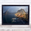 Norway Lofoten Eliassen Hanmoy Bridge Circle Round Reflection Wall Art Print
