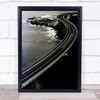 Red One Goes Faster Coast Coastal Light Trails Curve Curved Road Way Art Print