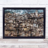 Scanno Graphic Village Tower Clock Time Wall Art Print