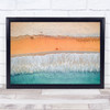 Seashore Vertical Drone Sand Sea Footsteps Shore Beach Wall Art Print