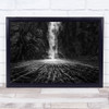 Sky Fall Waterfall Water Flow Flowing Perspective Rock Wall Art Print