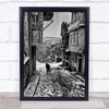 Snow In Istanbul Retro Old Vintage Street Alley Building Abstract Art Print