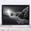 Snow Splash Over The Edge Powder Skiing Ski Skis Extreme Action Sport Art Print