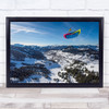 Speed riding in La Clusaz Action Stunt Daredevil Flight Art Print