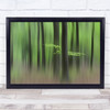 Spring Morning Green Summer Leaf Leaves Abstract Blur Blurry Forest Art Print