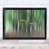 Summer Morning Forest Green Streaks Leaf Leaves Summer Wall Art Print