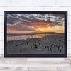 Sunrise at Sea Lion Penguin Water Beach Sand Shore Wildlife Nature Art Print