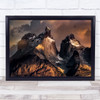 The Horns at sunrise Peak Peaks Birds Mountain Snow Rock Torres Del Art Print