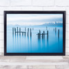 The Old Pier of Sausalito California Seascape Blue San Francisco Wall Art Print