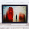 The Scratched Soul of My City Blur Oostende Red Blurry Streaks Statue Art Print