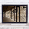 The Torches Olympiastadion Berlin Pillars Sepia Columns Graphic Wall Art Print