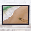 Turtle Season Sea Green Sand Beach Journey Goal Wall Art Print