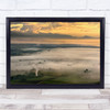 Twilight Sunset Fog Mist Haze Fields Field Countryside Wall Art Print